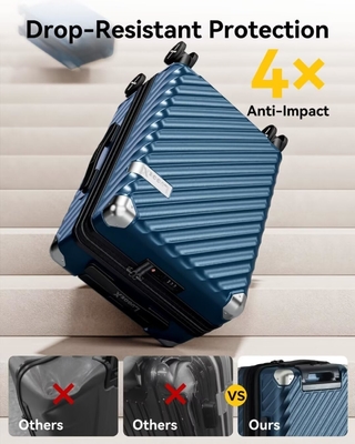 Carry On Luggage 22x14x9 Airline Approuvé - 35L Polycarbonate Expandable Valiette à coque dure avec roues tournantes