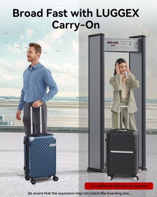 Carry On Luggage 22x14x9 Airline Approuvé - 35L Polycarbonate Expandable Valiette à coque dure avec roues tournantes