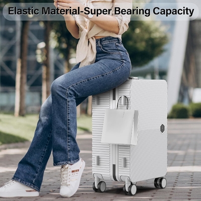 Bagages à main, valise à coque dure avec roues tournantes à 360°, valise embarquée pour les compagnies aériennes et fermeture à glissière double.