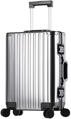 Vaisseau en aluminium à bagages à main (argent, 20 pouces) Visitez le magasin Sindermore