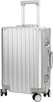 Vaisseau en aluminium à bagages à main (argent, 20 pouces) Visitez le magasin Sindermore