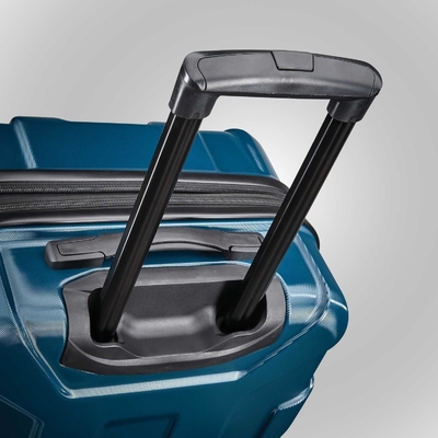 Bagages élargissables du côté dur avec roues tournantes, teal, à 24 pouces