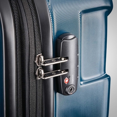 Bagages élargissables du côté dur avec roues tournantes, teal, à 24 pouces