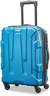 Bagages élargissables du côté dur avec roues tournantes, teal, à 24 pouces