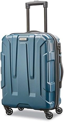 Bagages élargissables du côté dur avec roues tournantes, teal, à 24 pouces