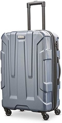 Bagages élargissables du côté dur avec roues tournantes, teal, à 24 pouces