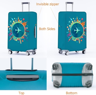 Couvertures de bagages de voyage pour valises Tsa approuvé, protecteur de couvertures de valises adapté aux bagages 18-32 pouces
