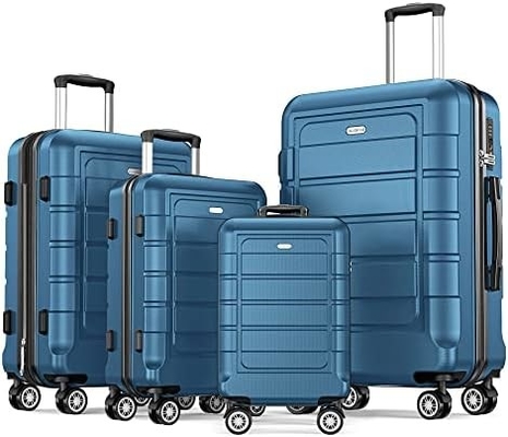 Ensemble de bagages élargi PC + ABS Durable valise à deux roues TSA verrouillage 3pcs vin rouge