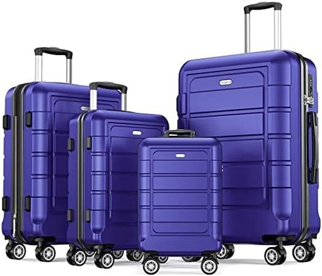 Ensemble de bagages élargi PC + ABS Durable valise à deux roues TSA verrouillage 3pcs vin rouge