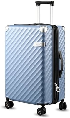 Bagages 22x14x9 Approuvé par la compagnie aérienne - 35L de polycarbonate, valise à coque dure extensible avec roues tournantes (noir, 20 pouces)