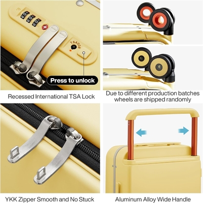 La poignée de bagages est large, le design de luxe, la valise roulante, la pochette de voyage, la pochette de voyage, la pochette de voyage.