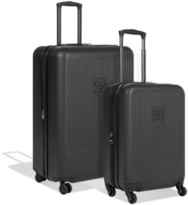 Valise durable avec panneau de compression extérieur en maille anti-écrasement et sangle de compression conçue pour des voyages sans tracas