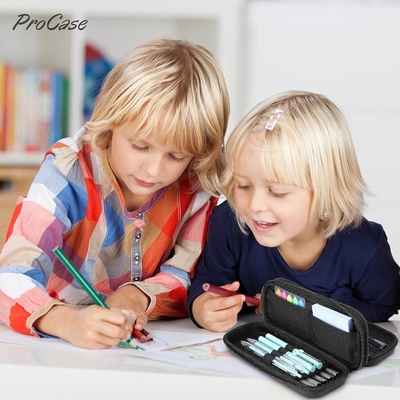 ProCase Pen Pencil Case, boîte à crayons à fermeture éclair EVA à 2 couches, sac de grande capacité, organisateur de stockage de papeterie pour l'école