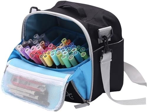 Entreposage Sac à main pour stylos de marqueur Pinceau stylo Coloriage Livres Art et artisanat fournitures Outils Cosmétiques, jusqu'à 130 stylo
