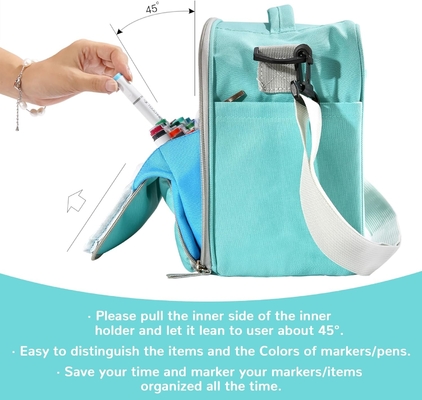Entreposage Sac à main pour stylos de marqueur Pinceau stylo Coloriage Livres Art et artisanat fournitures Outils Cosmétiques, jusqu'à 130 stylo
