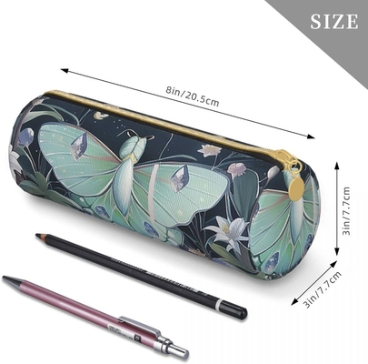 Casque à crayon papillon pour femme Pouce à stylo cylindre petite fermeture à glissière portable simple durable léger pour sac de rangement