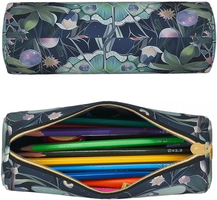 Casque à crayon papillon pour femme Pouce à stylo cylindre petite fermeture à glissière portable simple durable léger pour sac de rangement