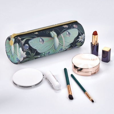 Casque à crayon papillon pour femme Pouce à stylo cylindre petite fermeture à glissière portable simple durable léger pour sac de rangement