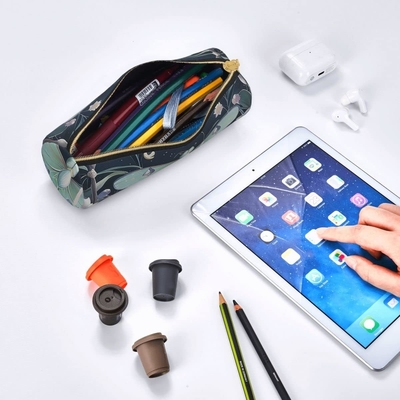 Casque à crayon papillon pour femme Pouce à stylo cylindre petite fermeture à glissière portable simple durable léger pour sac de rangement