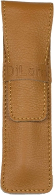 Porteur de boîtier à stylo unique Manche épaisse en cuir à grains pleins de buffle (buffle brun clair)