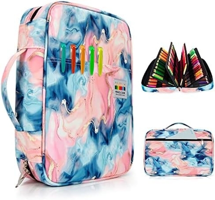 300 emplacements boîtier crayon de couleur - organisateur de boîtier de stylo avec enveloppe pratique et fermeture à glissière, porte-couches pour Prismacolor stylo de couleur