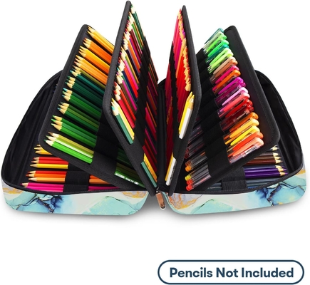 300 emplacements boîtier crayon de couleur - organisateur de boîtier de stylo avec enveloppe pratique et fermeture à glissière, porte-couches pour Prismacolor stylo de couleur
