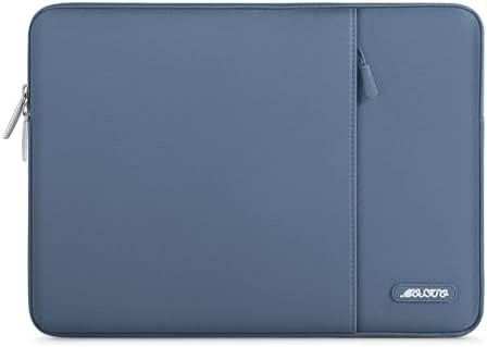 Sac à manches pour ordinateur portable Compatible avec MacBook Air 13 M3 A3113 M2 /Pro 13 M2 M1,Ecas polyester vertical avec poche, gris