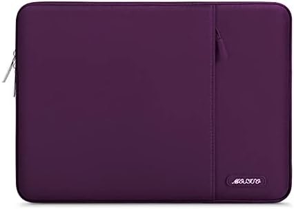 Sac à manches pour ordinateur portable Compatible avec MacBook Air 13 M3 A3113 M2 /Pro 13 M2 M1,Ecas polyester vertical avec poche, gris