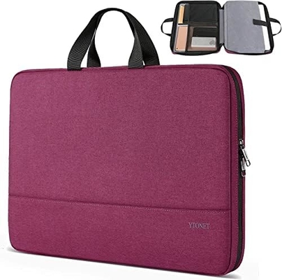 Boîtier pour ordinateur portable, 15,6 pouces TSA Sac portable Porte-monnaie portable Manche résistant à l'eau Boîtier pour ordinateur portable