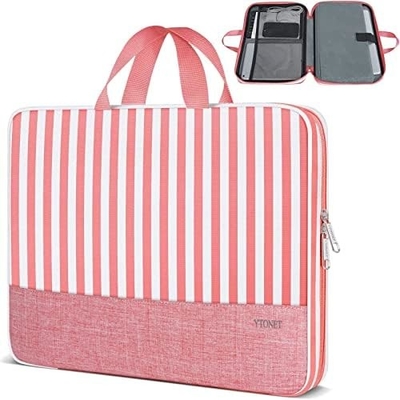 Boîtier pour ordinateur portable, 15,6 pouces TSA Sac portable Porte-monnaie portable Manche résistant à l'eau Boîtier pour ordinateur portable