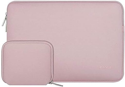 Manche d'ordinateur portable Compatible avec MacBook Air/Pro, 13-13 pouces Notebook, sac en néoprène avec petit boîtier, Abricot