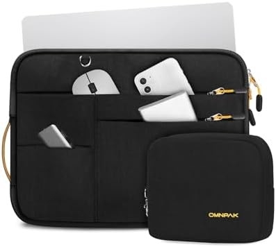 Convient pour,MacBook Pro 13-14 pouces, PET recyclé portage portage portable avec poche poignée et accessoire