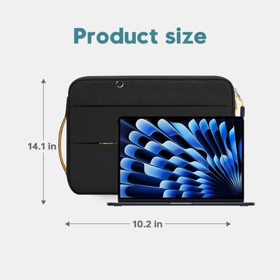 Convient pour,MacBook Pro 13-14 pouces, PET recyclé portage portage portable avec poche poignée et accessoire