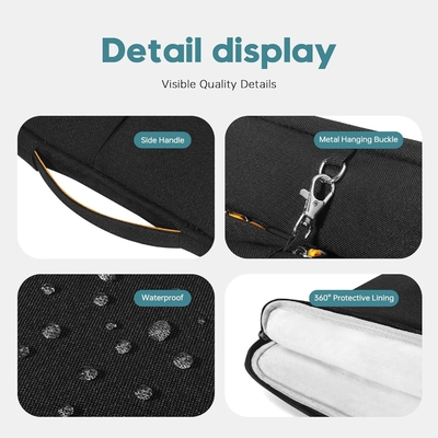Convient pour,MacBook Pro 13-14 pouces, PET recyclé portage portage portable avec poche poignée et accessoire