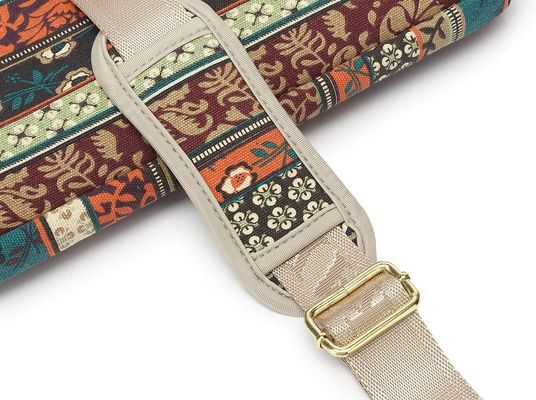 Sac portable conçu pour les ordinateurs portables de 12,5 à 14 pouces avec tissu de toile imprimé intérieur rembourré et plusieurs options de transport