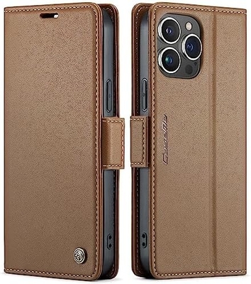 Couverture de portefeuille QLTYPRI pour iPhone 13/14, détenteur de fente pour carte de crédit [blocage RFID] pour la protection contre les chocs du boîtier du téléphone