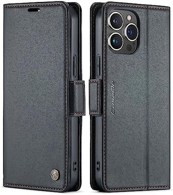 Couverture de portefeuille QLTYPRI pour iPhone 13/14, détenteur de fente pour carte de crédit [blocage RFID] pour la protection contre les chocs du boîtier du téléphone