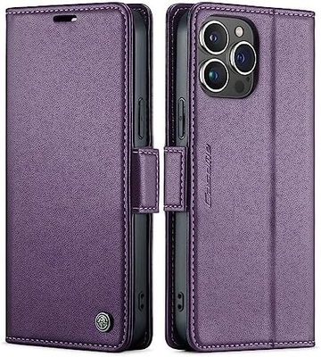 Couverture de portefeuille QLTYPRI pour iPhone 13/14, détenteur de fente pour carte de crédit [blocage RFID] pour la protection contre les chocs du boîtier du téléphone