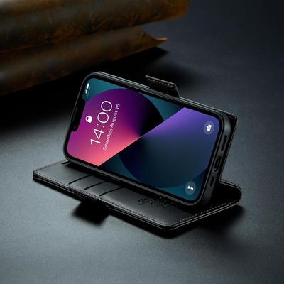 Couverture de portefeuille QLTYPRI pour iPhone 13/14, détenteur de fente pour carte de crédit [blocage RFID] pour la protection contre les chocs du boîtier du téléphone