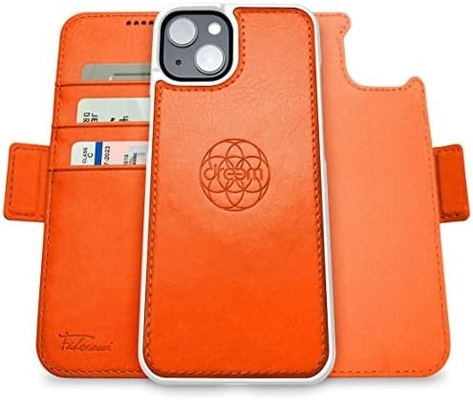 iPhone 13 Portemonnaie / boîtier de choc 2 en 1 et ensemble en cuir végétalien amovible, compatible MagSafe, protégé par RFID