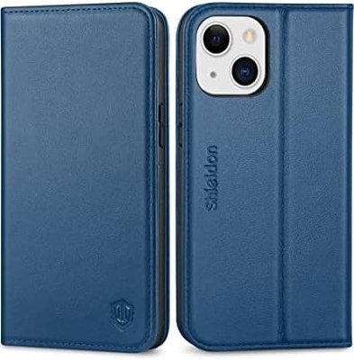 Boîtier pliable pour portefeuille en cuir, joint magnétique, détenteur de fente pour carte RFID, entièrement protégé, compatible avec l'iPhone 13
