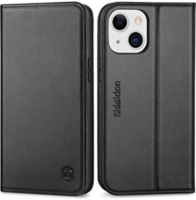 Boîtier pliable pour portefeuille en cuir, joint magnétique, détenteur de fente pour carte RFID, entièrement protégé, compatible avec l'iPhone 13