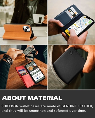 Boîtier pliable pour portefeuille en cuir, joint magnétique, détenteur de fente pour carte RFID, entièrement protégé, compatible avec l'iPhone 13