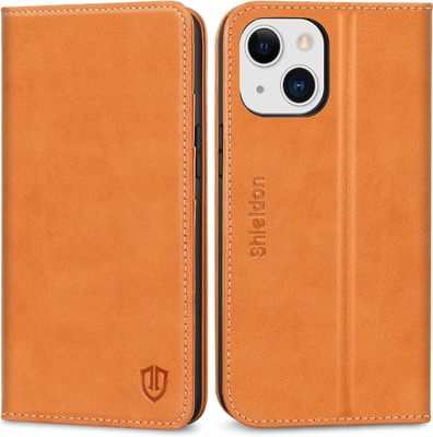 Boîtier pliable pour portefeuille en cuir, joint magnétique, détenteur de fente pour carte RFID, entièrement protégé, compatible avec l'iPhone 13