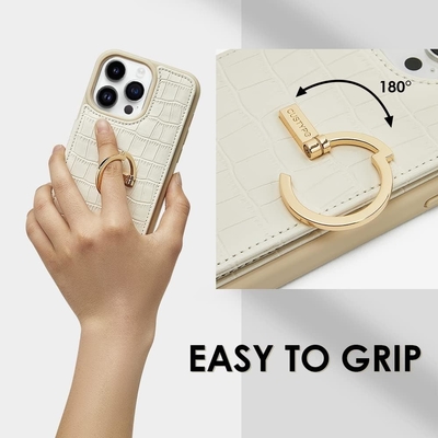 iPhone 13Pro Max 6,7 pouces, portefeuille avec porte-carte, coffret en cuir avec porte-anneau,