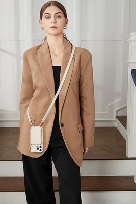 iPhone 12 Pro/iPhone 12 Portemonnaie avec boîte, sac croisé fermeture à glissière, bracelet, portefeuille protégé par RFID -