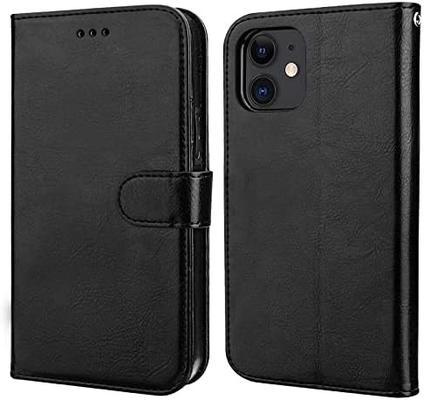 Compatible avec le portefeuille iPhone 12/Pro avec support de carte en cuir PU support de poignet à l'épreuve des chocs boucle de pinceau de 6,1 pouces