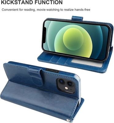 Compatible avec le portefeuille iPhone 12/Pro avec support de carte en cuir PU support de poignet à l'épreuve des chocs boucle de pinceau de 6,1 pouces