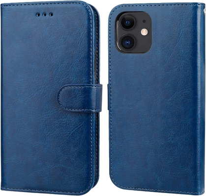 Compatible avec le portefeuille iPhone 12/Pro avec support de carte en cuir PU support de poignet à l'épreuve des chocs boucle de pinceau de 6,1 pouces