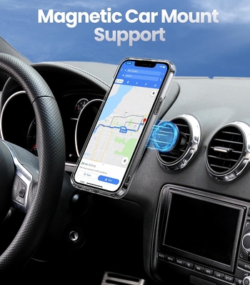 Écrans pour iPhone 12 Pro Max étui avec support, étui téléphonique dégagé avec double porte-anneau [réglable et pliable]